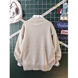 秋冬季新款開衫毛衣外套男設計感小衆韓系V領針織衫男寬松慵懶風