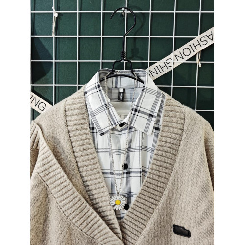 秋冬季新款開衫毛衣外套男設計感小衆韓系V領針織衫男寬松慵懶風