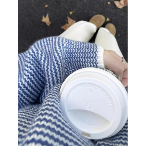 慵懶風軟糯條紋毛衣女秋冬2025新款寬松外穿針織上衣小個子打底衫