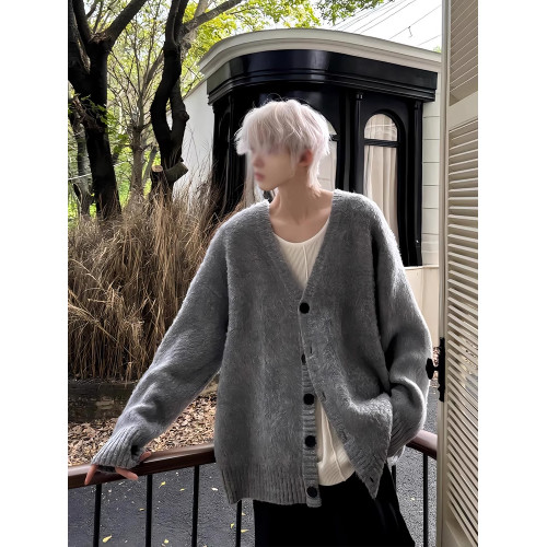 cleanfit開衫毛衣男款寬松慵懶高級感痞帥針織外套韓系氛圍感穿搭