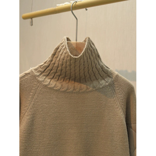 高領打底針織衫女2025秋冬新款韓版寬松休閒套頭保暖毛衣拼接上衣