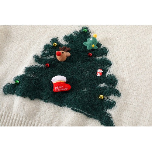 XinmonLee今年流行漂亮毛衣針織衫秋冬季女高級感氣質聖誕打底衫