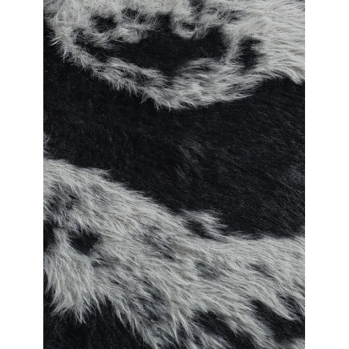 BOYUE帛躍美式黑色小衆提花拉鍊針織衫個性休閒痞帥毛衣外套男女