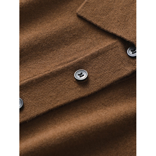 軟糯親膚~薄款精紡羊毛POLO衫男士春秋新款長袖套頭毛衣針織衫