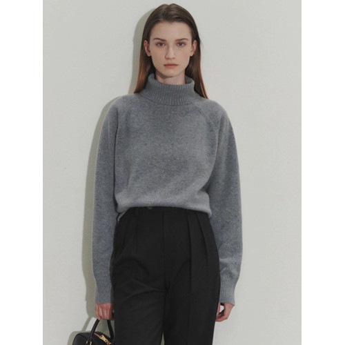 法式秋冬寬松高領白色羊毛針織衫女毛衣打底新款內搭軟糯上衣加厚