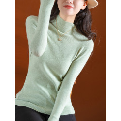 小耳出品【重磅！15色！兔絨毛衣~】細牙簽條/大彈力 半高領毛衣