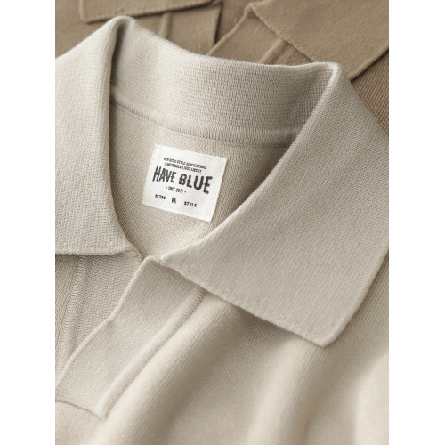 秋季新款休閒翻領毛衣復古時尚內搭寬松慵懶純色POLO領針織衫男