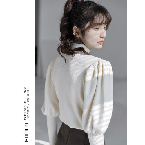 高領毛衣女設計感小衆泡泡袖秋冬2025年新款針織打底衫女內搭洋氣 高領毛衣女設計感小衆泡泡袖秋冬2025年新款針織打底衫女內搭洋氣