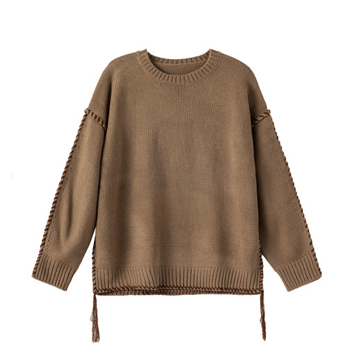 美式復古毛衣男冬季新款設計感小衆寬松加厚慵懶針織衫外套毛線衣