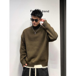 徐太浪高級感純色半高領毛衣男秋冬休閒慵懶風保暖內搭打底衫上衣