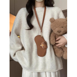 寬松套頭毛衣女秋冬季2025新款慵懶高級感加厚內搭打底針織衫上衣