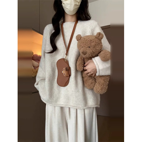 寬松套頭毛衣女秋冬季2025新款慵懶高級感加厚內搭打底針織衫上衣 寬松套頭毛衣女秋冬季2025新款慵懶高級感加厚內搭打底針織衫上衣