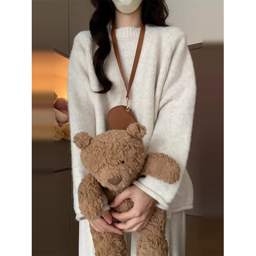 寬松套頭毛衣女秋冬季2025新款慵懶高級感加厚內搭打底針織衫上衣 寬松套頭毛衣女秋冬季2025新款慵懶高級感加厚內搭打底針織衫上衣