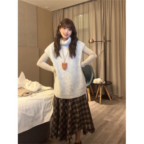 韓系復古高級感寬松簡約高領馬甲女春秋高級感百搭甜辣風別致上衣 韓系復古高級感寬松簡約高領馬甲女春秋高級感百搭甜辣風別致上衣