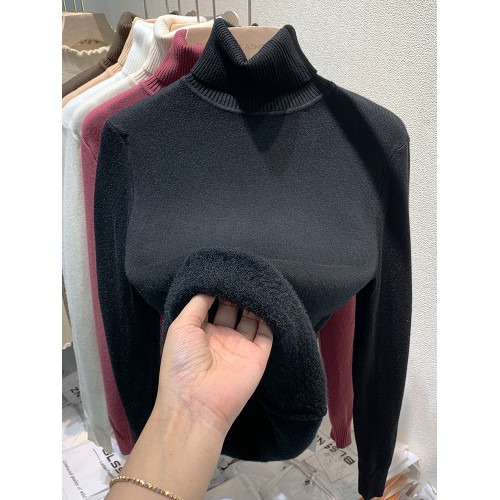 高領毛衣女加絨加厚2025秋冬新款一體水貂絨內搭上衣打底衫女冬厚 高領毛衣女加絨加厚2025秋冬新款一體水貂絨內搭上衣打底衫女冬厚