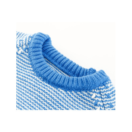 Blank palette|條紋藍色設計感毛衣慵懶高級感上衣小衆秋冬穿搭 Blank palette|條紋藍色設計感毛衣慵懶高級感上衣小衆秋冬穿搭