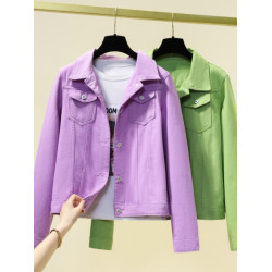 小個子休閒修身牛仔短外套女春秋季韓版新款時尚百搭顯瘦牛仔衣