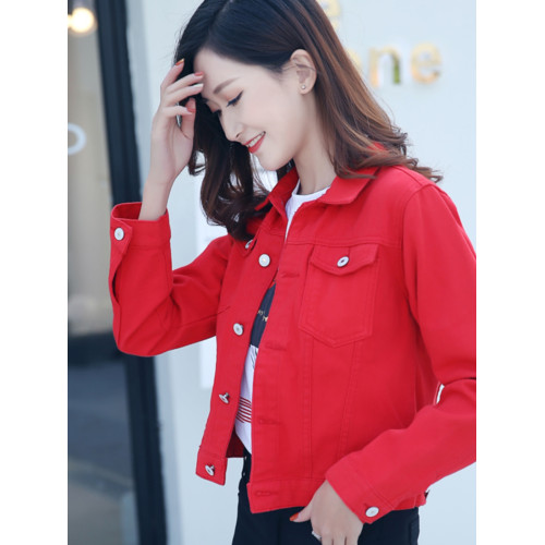 小個子休閒修身牛仔短外套女春秋季韓版新款時尚百搭顯瘦牛仔衣