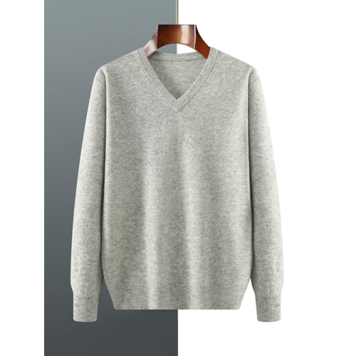 男V領薄款羊毛針織毛衣2025春季商務休閒保暖純色內搭打底衫潮