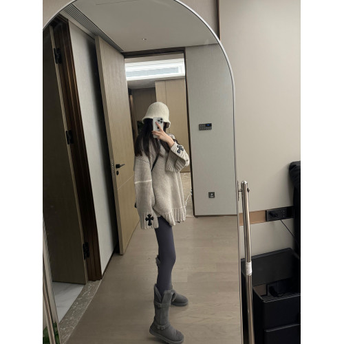 韓系復古設計感長袖外穿毛衣女秋冬新款寬松慵懶風時尚套頭針織衫 韓系復古設計感長袖外穿毛衣女秋冬新款寬松慵懶風時尚套頭針織衫