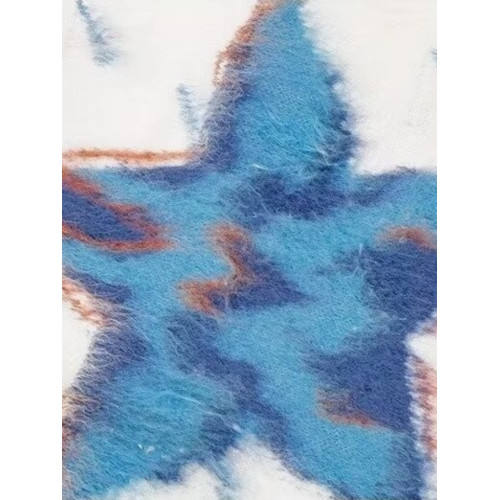 美式復古仿貂毛五角星星毛衣男女冬季高級感慵懶風潮牌針織衫外套