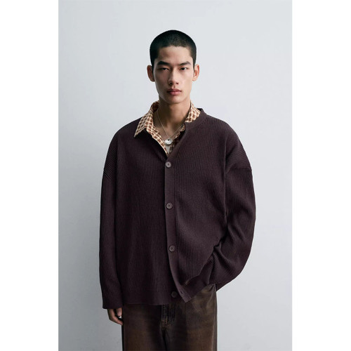 2025秋季新品男裝質感修身直筒圓領長袖開衫針織外套4938312 800 2025秋季新品男裝質感修身直筒圓領長袖開衫針織外套4938312 800