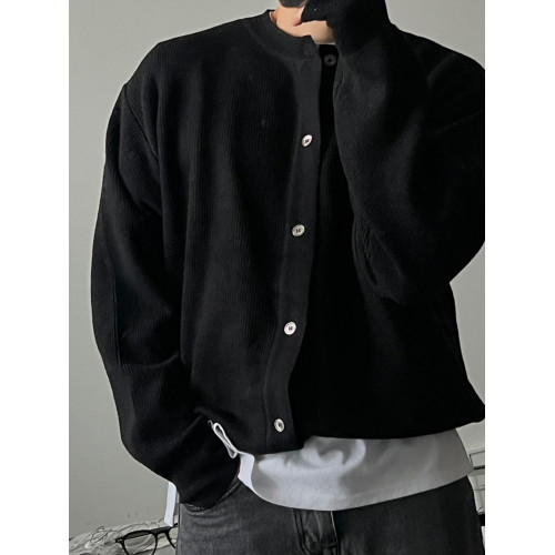 SSUMENAM「老錢風 針織開衫」高級感毛衣男秋冬季保暖棕色外套