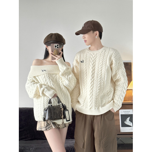 情侶裝秋冬季2025新款ins超火寬鬆毛衣男女高級感慵嬾風針織衫潮 情侶裝秋冬季2025新款ins超火寬鬆毛衣男女高級感慵嬾風針織衫潮