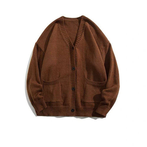 四件裝/單件秋冬日系復古純色開衫毛衣男女學院風軟糯針織衫外套 四件裝/單件秋冬日系復古純色開衫毛衣男女學院風軟糯針織衫外套