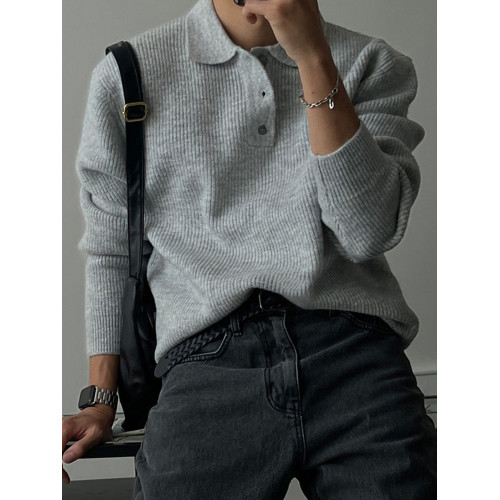 SSUMENAM「紋理感 老錢風」翻領POLO毛衣男秋季寬松休閒針織衫 SSUMENAM「紋理感 老錢風」翻領POLO毛衣男秋季寬松休閒針織衫