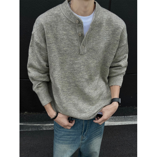 美式cleanfit亨利領毛衣男款冬季內搭上衣痞帥長袖男士打底針織衫 美式cleanfit亨利領毛衣男款冬季內搭上衣痞帥長袖男士打底針織衫