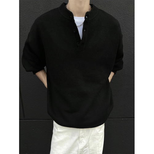 美式cleanfit亨利領毛衣男款冬季內搭上衣痞帥長袖男士打底針織衫 美式cleanfit亨利領毛衣男款冬季內搭上衣痞帥長袖男士打底針織衫