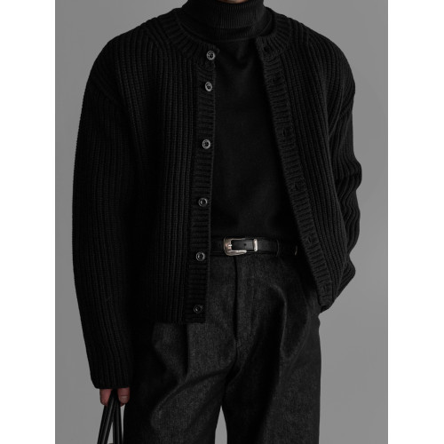 Primas 老錢風厚款針織開衫男秋季美式復古輕熟風毛衣高級感外套