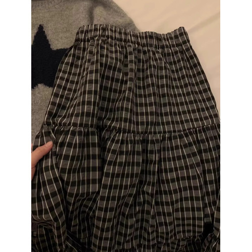 韓系休閒套裝寬松套頭星星毛衣針織衫女秋季格子半身裙慵懶兩件套 韓系休閒套裝寬松套頭星星毛衣針織衫女秋季格子半身裙慵懶兩件套