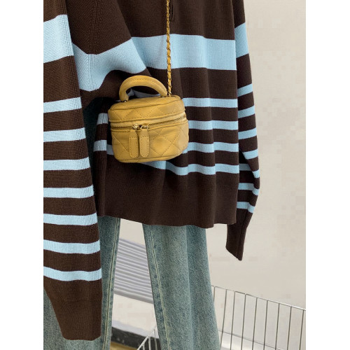 條紋半拉鍊翻領套頭毛衣外套女秋冬2025新款慵懶風外穿羊毛針織衫 條紋半拉鍊翻領套頭毛衣外套女秋冬2025新款慵懶風外穿羊毛針織衫