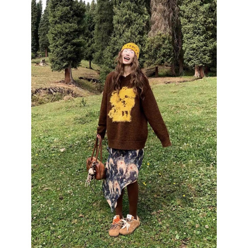 軟糯卡通小狗毛衣女秋冬裝寬松韓系慵懶風穿搭針織衫套頭打底上衣 軟糯卡通小狗毛衣女秋冬裝寬松韓系慵懶風穿搭針織衫套頭打底上衣