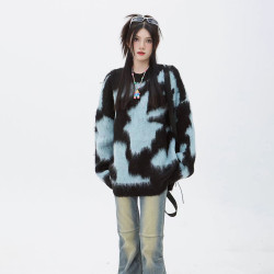 馬海毛毛衣女款慵懶高級感早秋穿搭寬松上衣chic韓系2025秋季新款