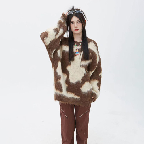 馬海毛毛衣女款慵懶高級感早秋穿搭寬松上衣chic韓系2025秋季新款 馬海毛毛衣女款慵懶高級感早秋穿搭寬松上衣chic韓系2025秋季新款