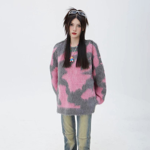 馬海毛毛衣女款慵懶高級感早秋穿搭寬松上衣chic韓系2025秋季新款 馬海毛毛衣女款慵懶高級感早秋穿搭寬松上衣chic韓系2025秋季新款