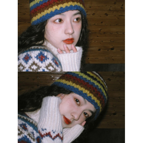 費爾島學院風提花高領毛衣外套女秋冬溫柔奶fufu寬松外搭針織開衫 費爾島學院風提花高領毛衣外套女秋冬溫柔奶fufu寬松外搭針織開衫