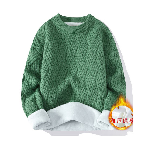 米白色加厚毛衣女秋冬圓領慵懶寬松小個子2025新款冬季加絨上衣女 米白色加厚毛衣女秋冬圓領慵懶寬松小個子2025新款冬季加絨上衣女