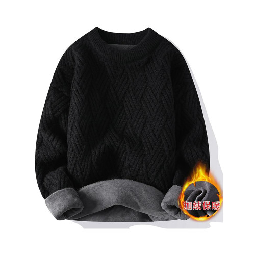 米白色加厚毛衣女秋冬圓領慵懶寬松小個子2025新款冬季加絨上衣女 米白色加厚毛衣女秋冬圓領慵懶寬松小個子2025新款冬季加絨上衣女