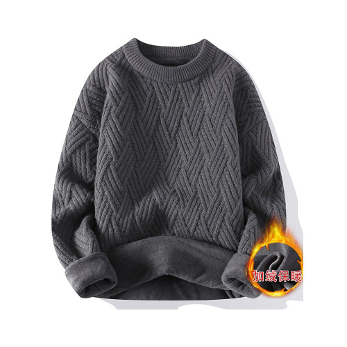 米白色加厚毛衣女秋冬圓領慵懶寬松小個子2025新款冬季加絨上衣女 米白色加厚毛衣女秋冬圓領慵懶寬松小個子2025新款冬季加絨上衣女