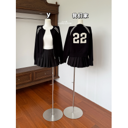 玖月伍 Jennie感 拉鍊黑色毛衣外套女秋冬針織開衫韓系上衣