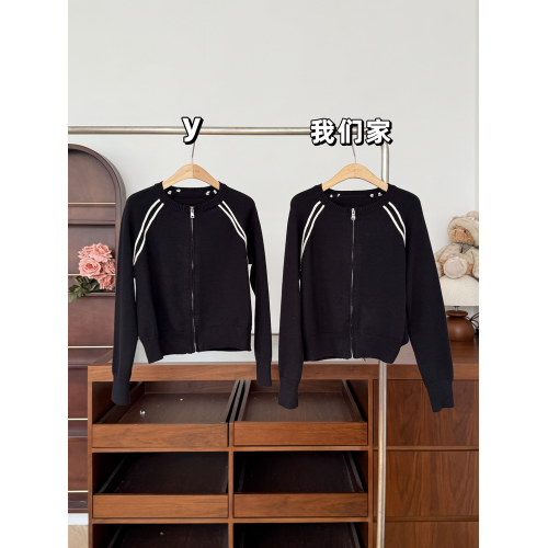 玖月伍 Jennie感 拉鍊黑色毛衣外套女秋冬針織開衫韓系上衣 玖月伍 Jennie感 拉鍊黑色毛衣外套女秋冬針織開衫韓系上衣