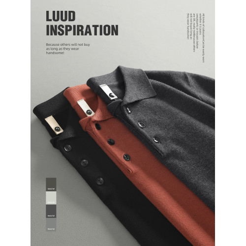 LUUD 莫代爾純色簡約男士修身翻領針織衫髮熱纖維保暖毛衣秋冬款 LUUD 莫代爾純色簡約男士修身翻領針織衫髮熱纖維保暖毛衣秋冬款