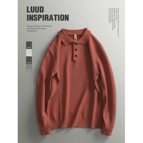 LUUD 莫代爾純色簡約男士修身翻領針織衫髮熱纖維保暖毛衣秋冬款 LUUD 莫代爾純色簡約男士修身翻領針織衫髮熱纖維保暖毛衣秋冬款