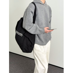 DAZO 軟糯親膚羊毛混紡套頭連帽針織衫中性風百搭松弛感毛衣寬松