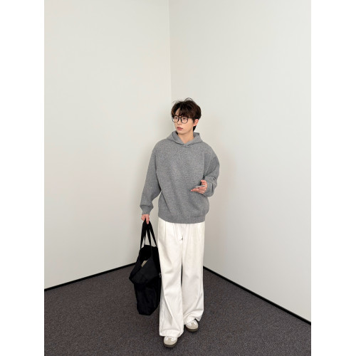 DAZO 軟糯親膚羊毛混紡套頭連帽針織衫中性風百搭松弛感毛衣寬松 DAZO 軟糯親膚羊毛混紡套頭連帽針織衫中性風百搭松弛感毛衣寬松