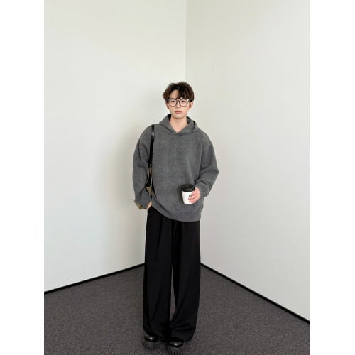 DAZO 軟糯親膚羊毛混紡套頭連帽針織衫中性風百搭松弛感毛衣寬松 DAZO 軟糯親膚羊毛混紡套頭連帽針織衫中性風百搭松弛感毛衣寬松